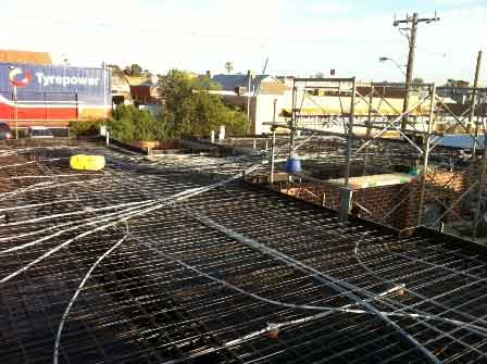 First floor slab preperations